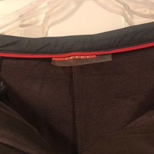 Prada dark brown bootcut cuffed snow pants new euro size 44